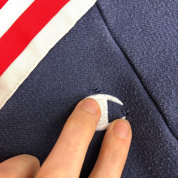 Champion VTG Women's Size Small Reverse Weave Colorblock Crewneck Sweatshirt - Picture 3 of 9